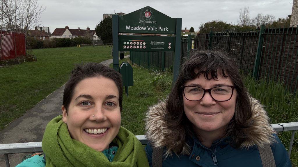 Abi Finch and Cara Lavan at Meadow Vale Park.