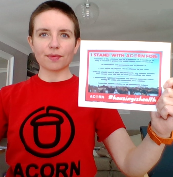 Carla Denyer supporting ACORN’s #HousingIsHealth campaign